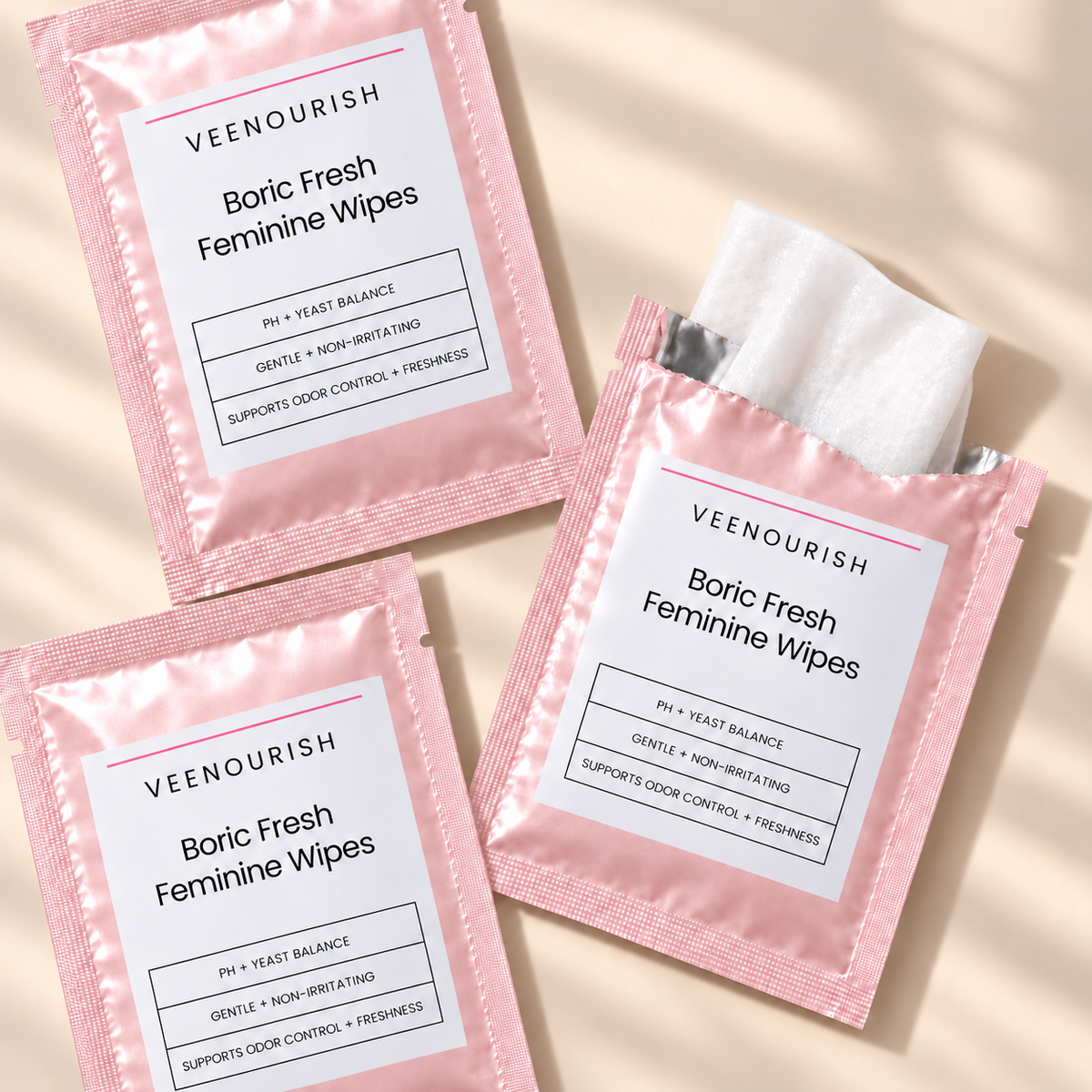 Boric Acid Feminine Wipes (Fragrance-Free) 20-Count