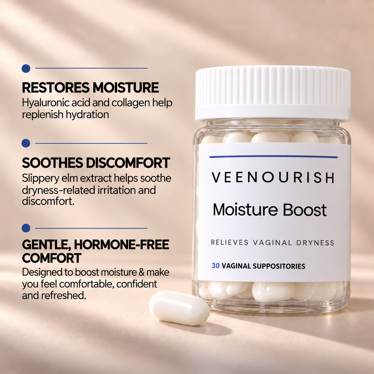 Moisture Boost Vaginal Suppositories