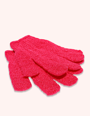 Pink Exfoliating Gloves